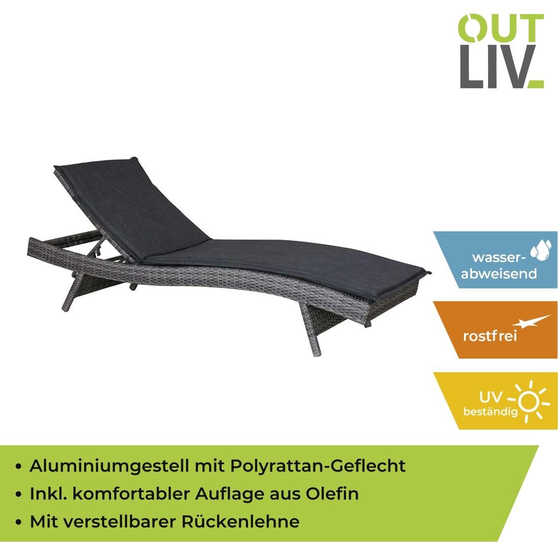 OUTLIV. Spain Gartenliege Geflecht