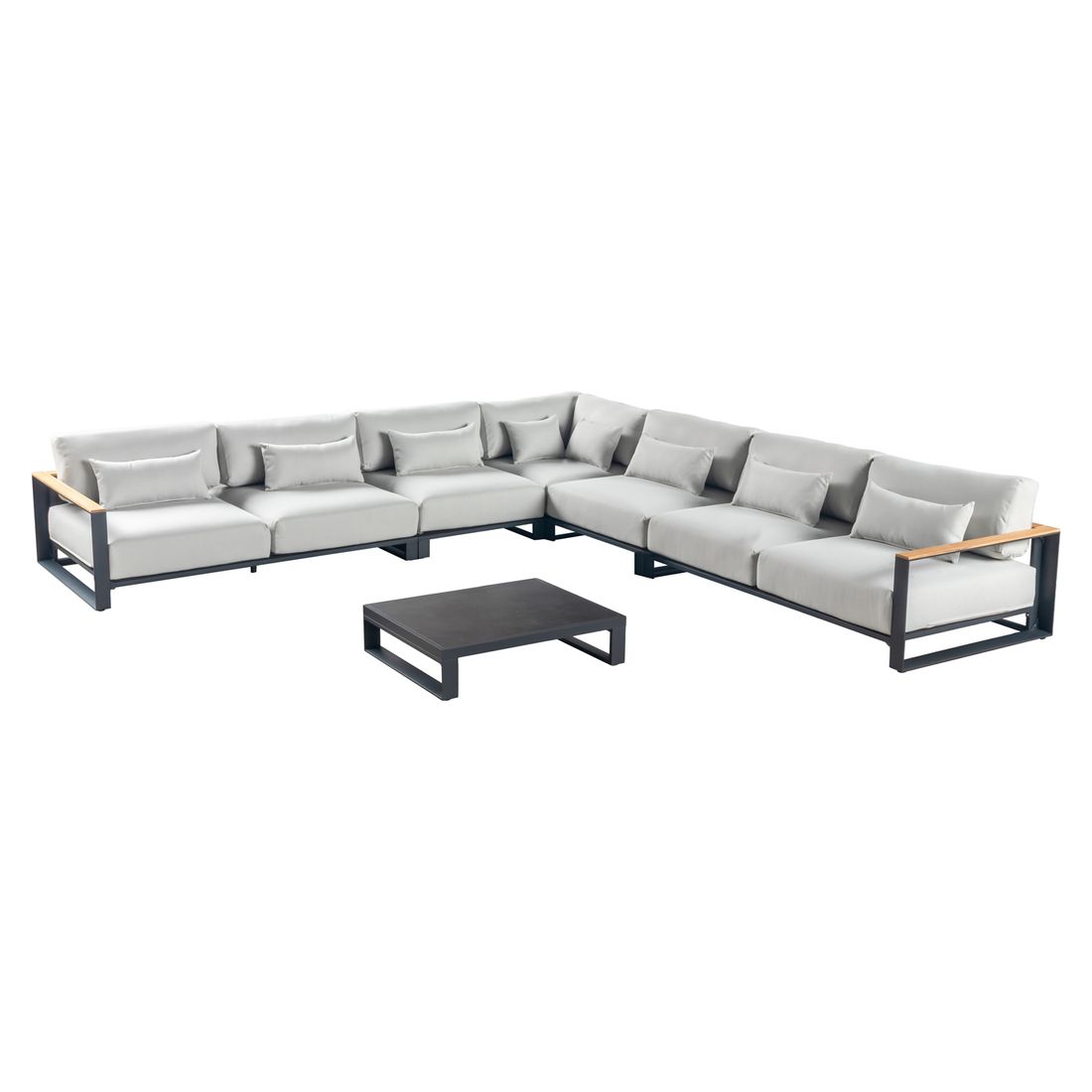 OUTLIV. Ravino Ecklounge inkl. Loungetisch Aluminium/Olefin