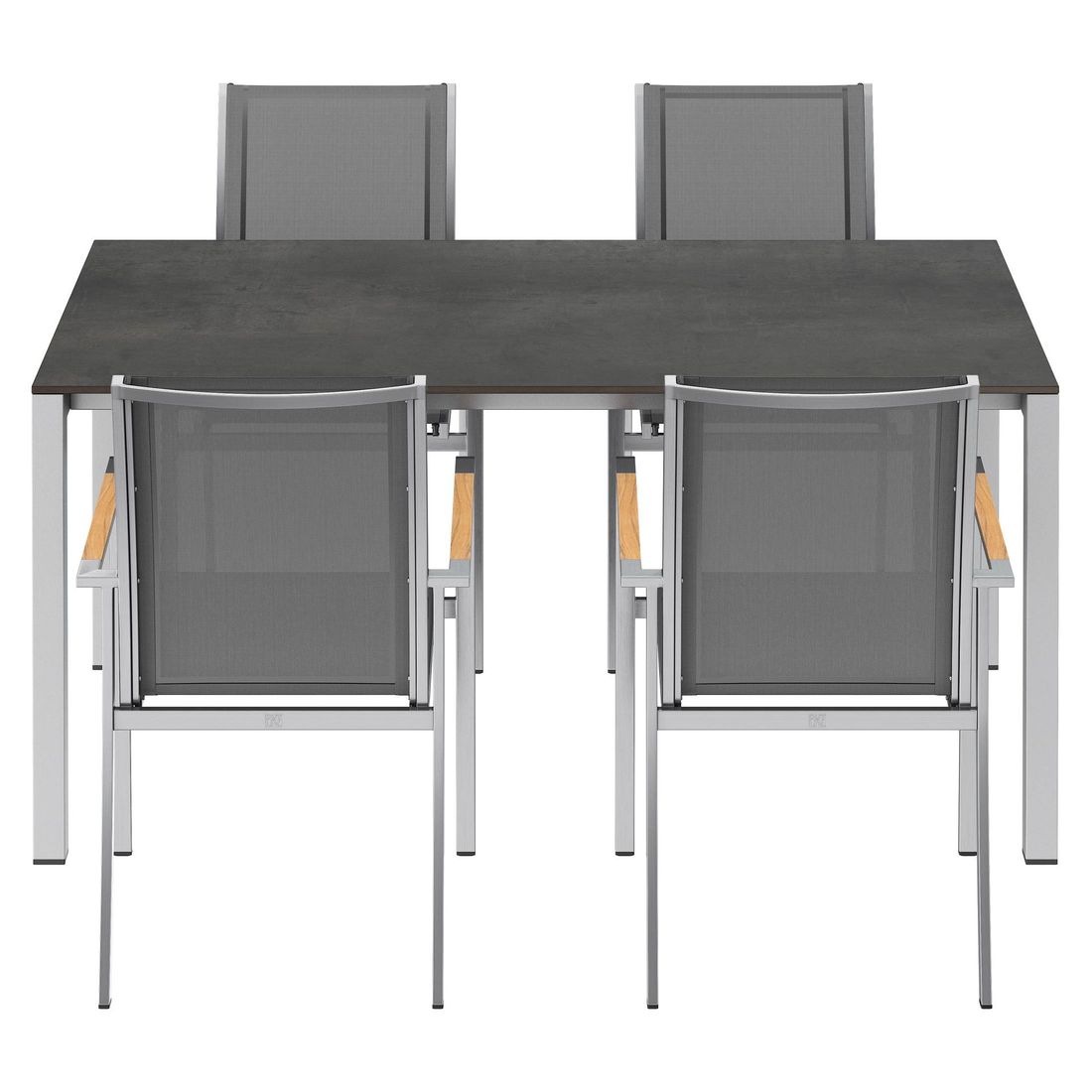 OUTLIV. Oviedo Gartenmöbel-Set M (4 Plätze) Tisch 160/217/267x92cm