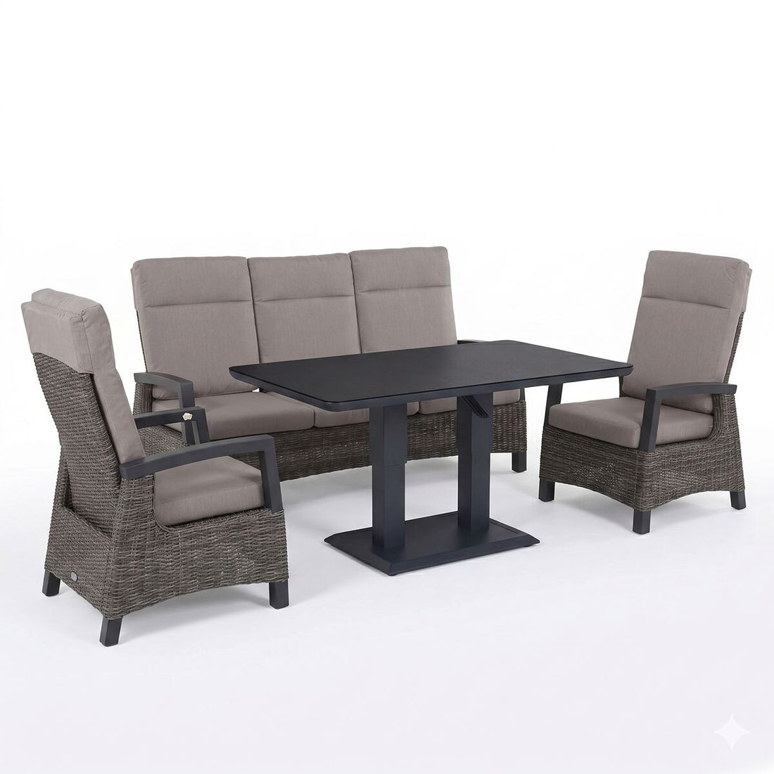 Siena Garden Corido Gartenmöbel-Set M (5 Plätze) mit OUTLIV. Tisch 150x90cm