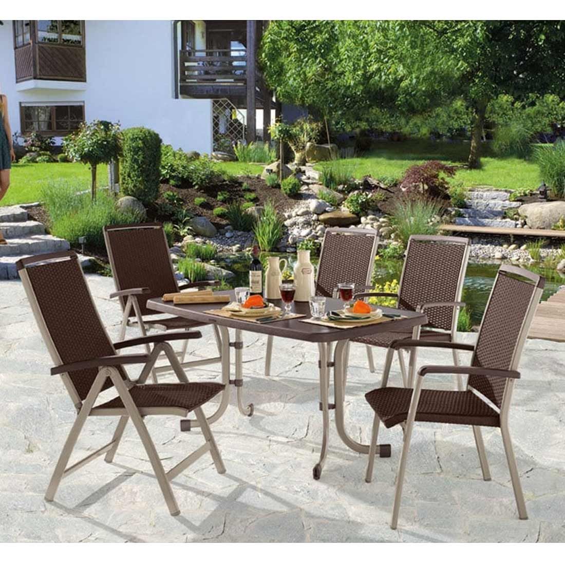Sieger Boulevard Klapptisch 150x90 cm Stahl/Mecalit