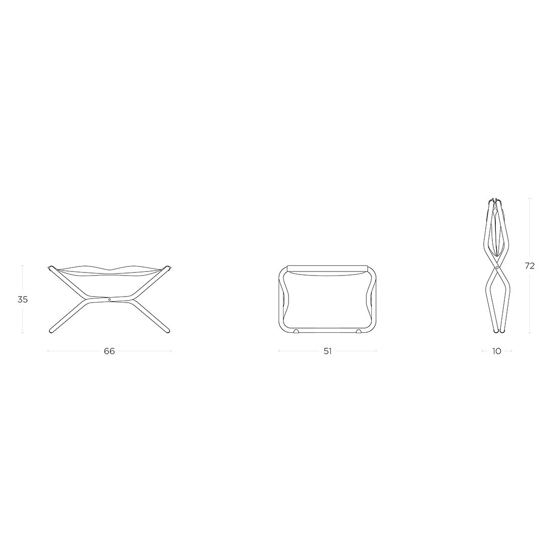 Lafuma Next Gartenhocker Stahl/Batyline