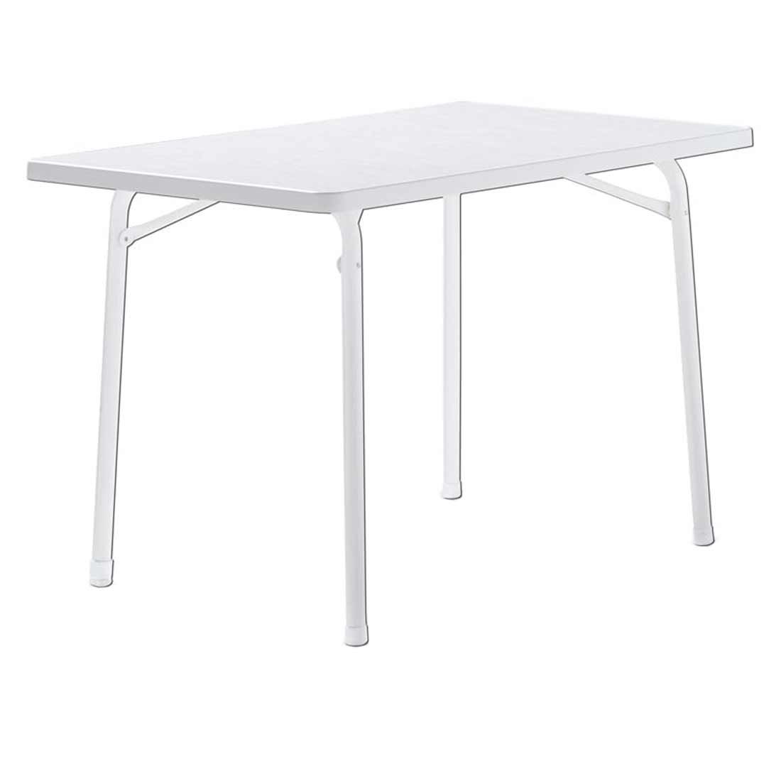 Sieger Boulevard Klapptisch 115x70 cm Stahl/Mecalit Weiß/Marmor Weiß