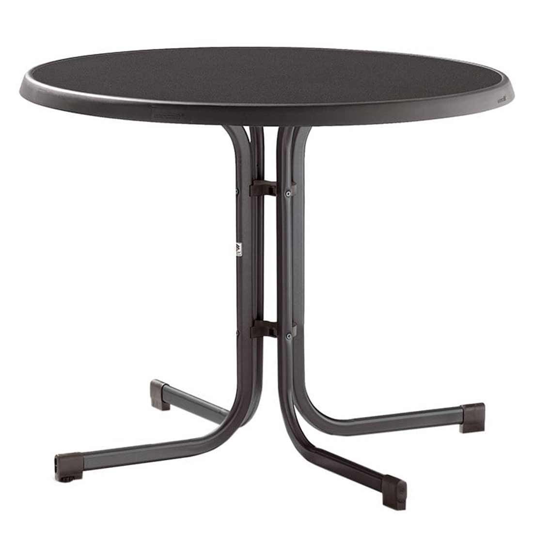 Sieger Boulevard Klapptisch Ø86cm Stahl/Mecalit