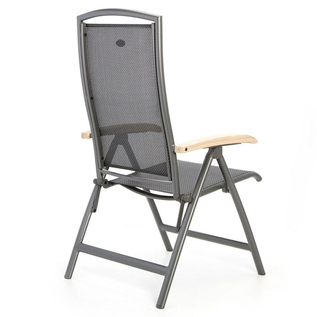 Hartman Raffaelo Klappsessel Aluminium/Textilene mit Teak-Armlehnen
