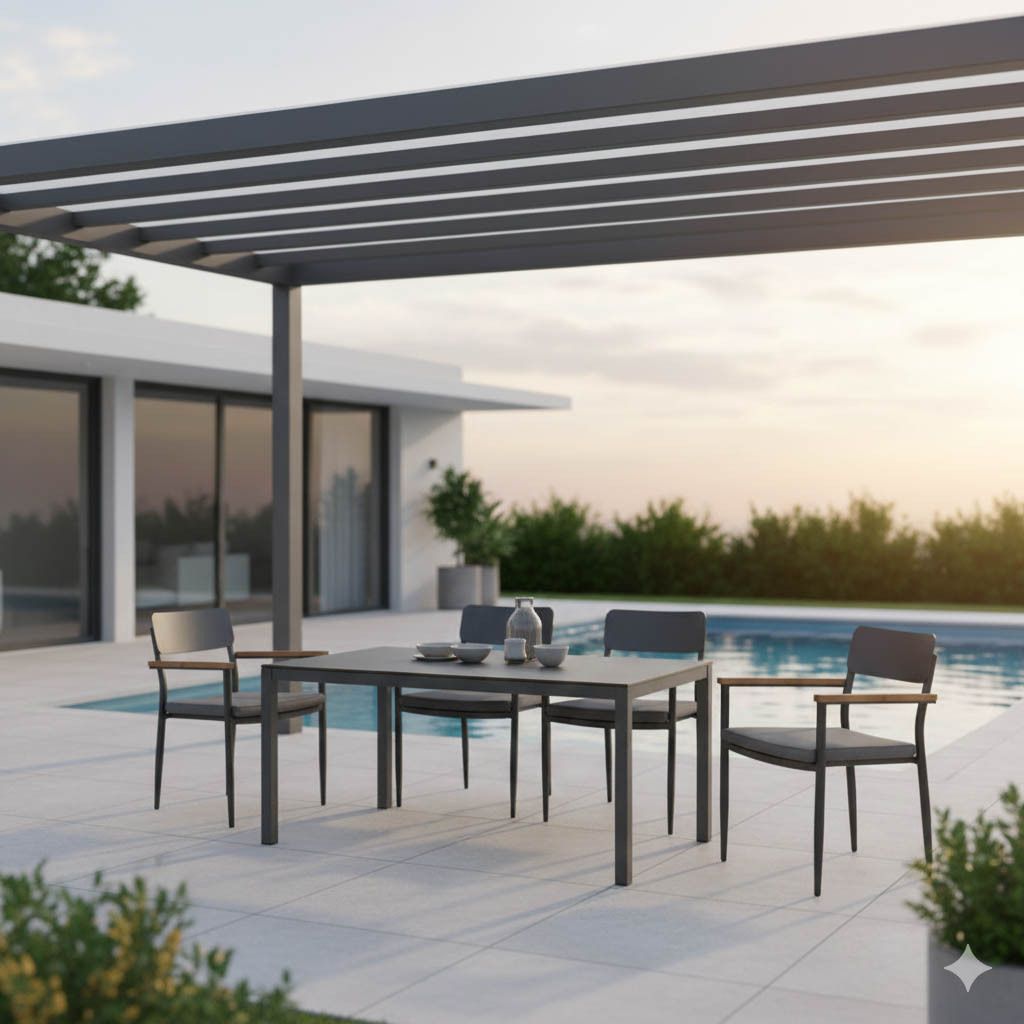 OUTLIV. Perugia II Gartenmöbel-Set M (4 Plätze) Tisch160x90cm