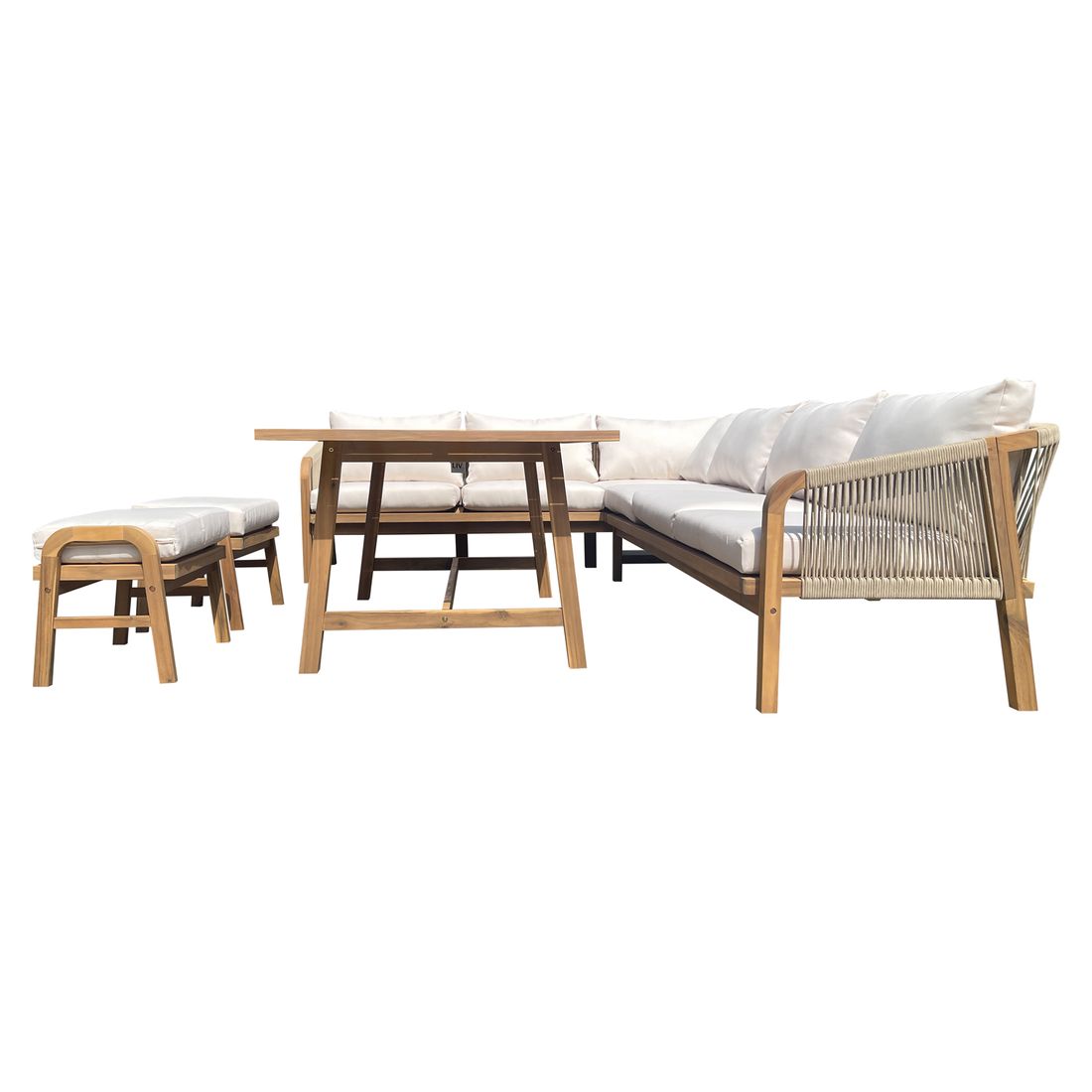 OUTLIV. Pia Dininglounge Akazie/Rope/Spunpolyester