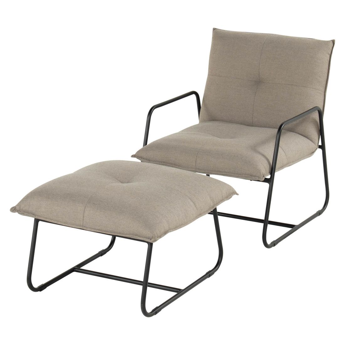 Schöner Wohnen Fontein Loungehocker Aluminium/Sunbrella