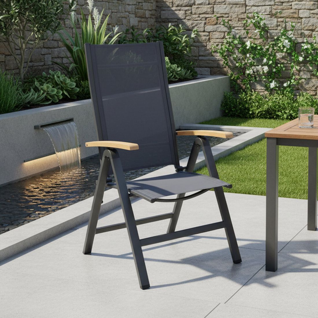 OUTLIV. Melbourne Klappsessel verstellbar Aluminium/Textilene