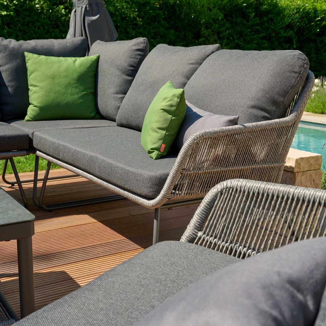 Siena Garden Kansas Ecklounge Aluminium/Geflecht