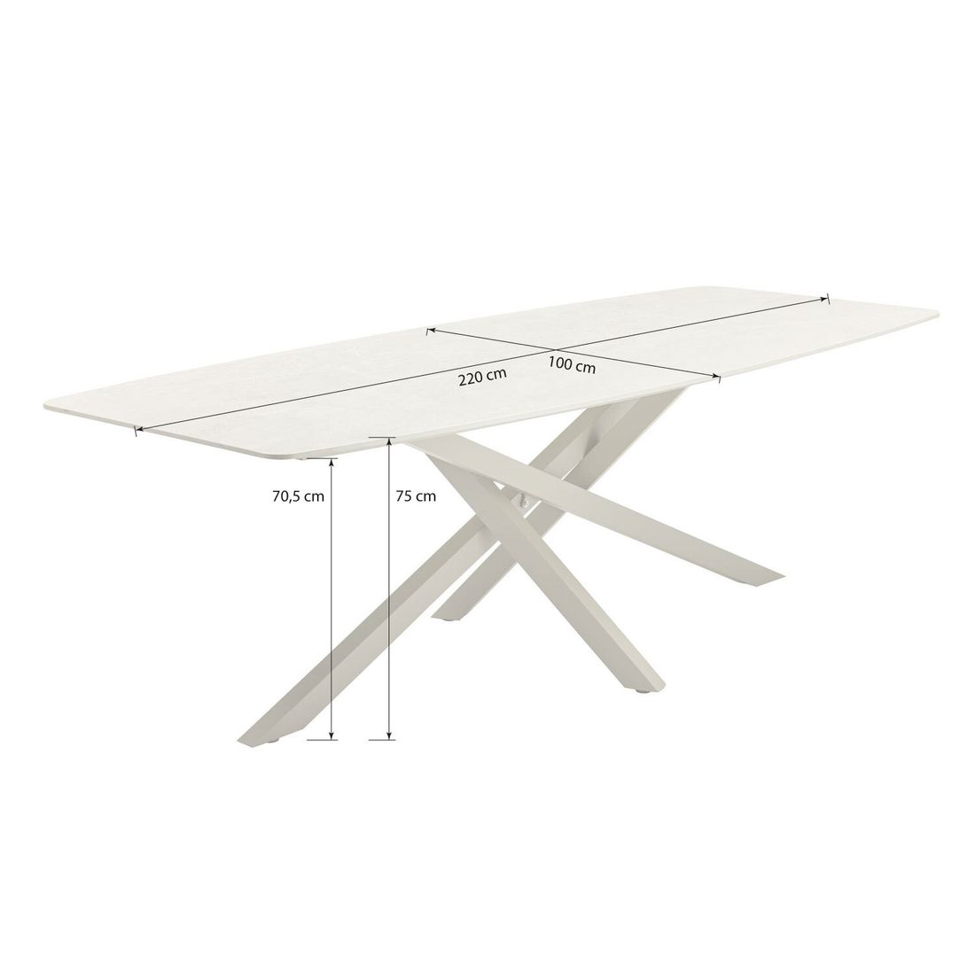 LC Garden Como Gartentisch Aluminium/Sinterstone