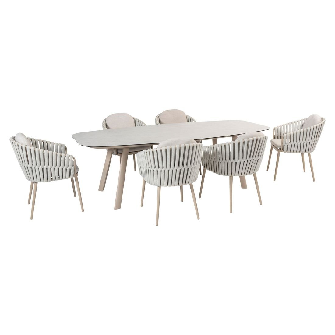4Seasons Eva Gartenmöbel-Set 7-tlg. Tisch 240x103cm