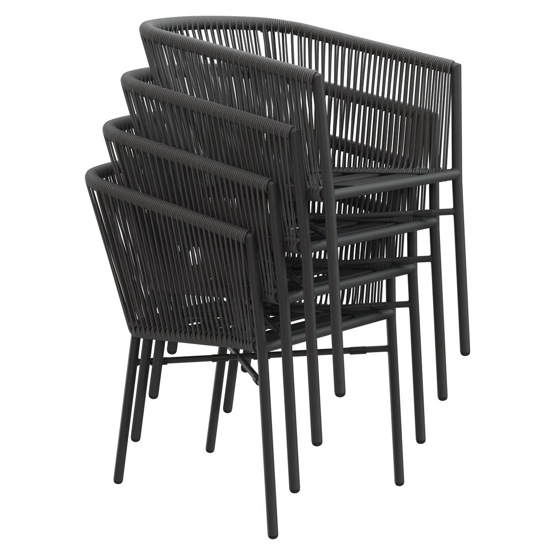 OUTLIV. Ohio Stapelsessel Aluminium mit Sitz- und Rückenkissen