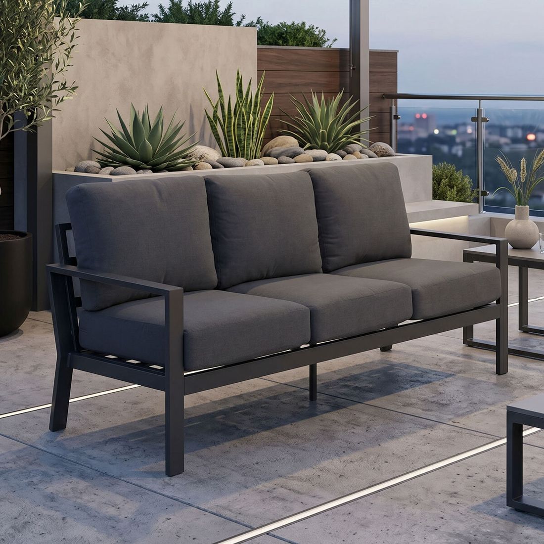 OUTLIV. Atlanta Gartenloungesofa Aluminium/Olefin