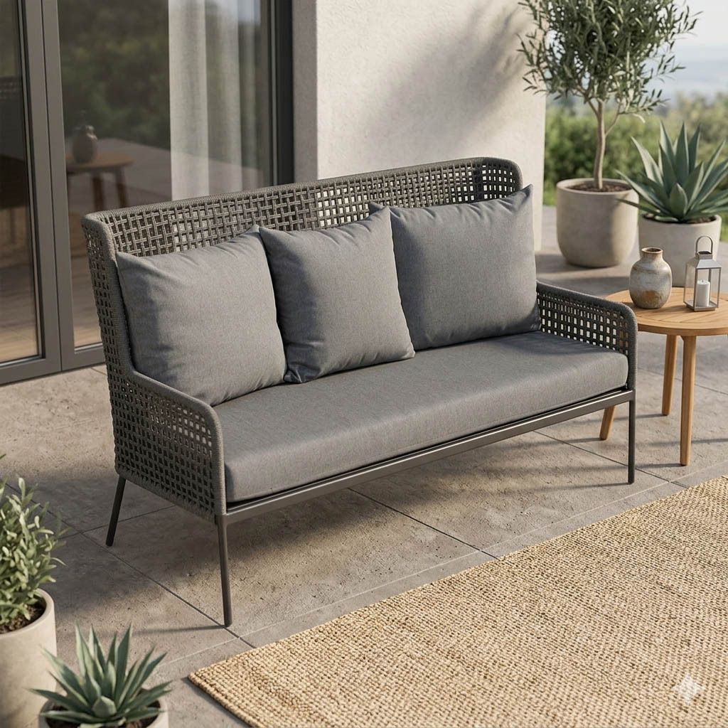 Stern Greta Diningsofa Aluminium/Rope/Polyacryl