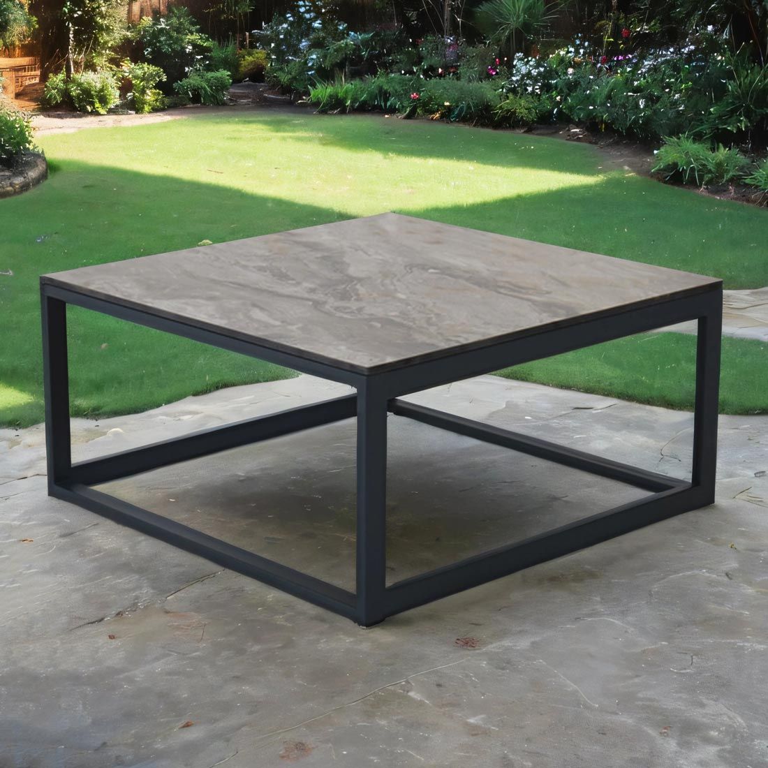 OUTLIV. Miami Loungetisch 78,5x78,5cm Aluminium/HPL
