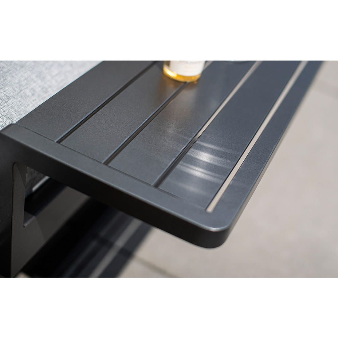 Kettler Ocean Skid Platform Loungesessel mit Hocker Alu/Olefin