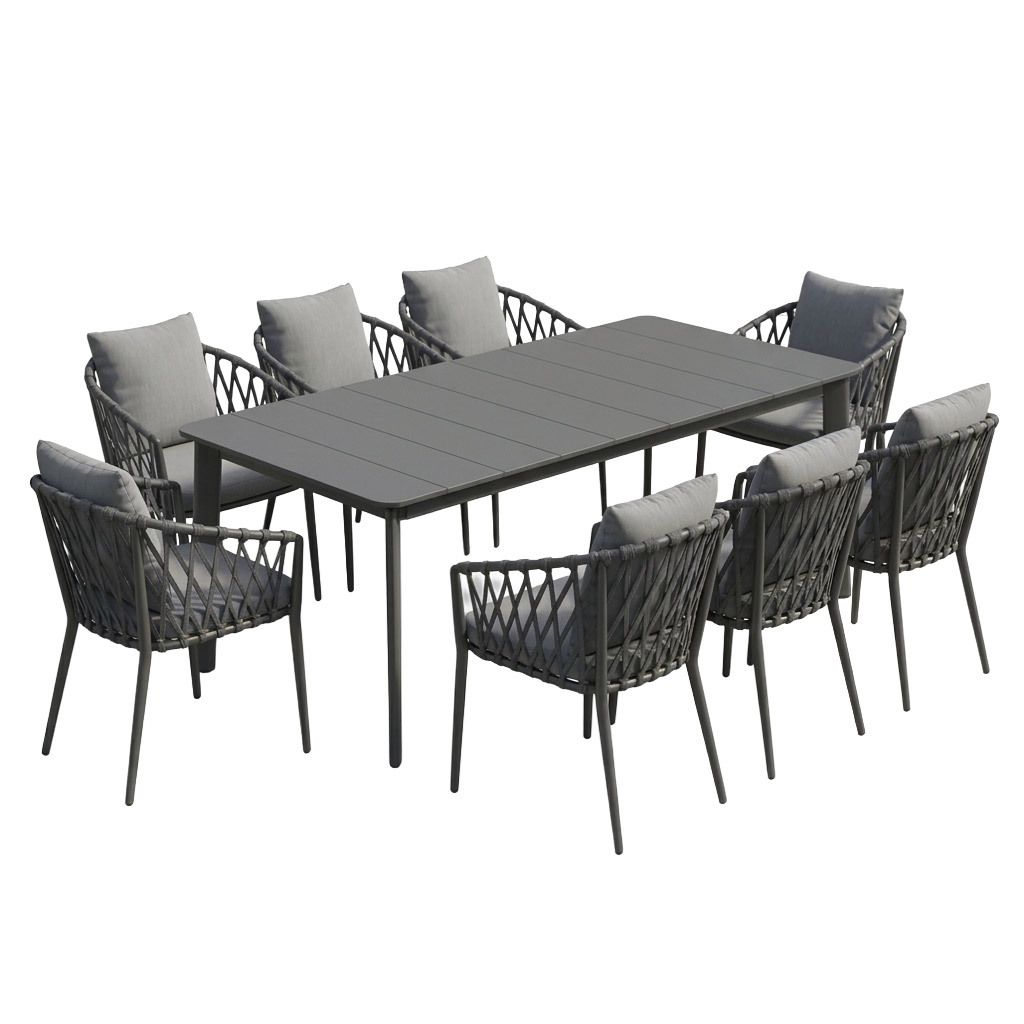 LC Garden Sunrepo Gartenmöbel-Set XL (8 Plätze) mit OUTLIV. Tisch 220x100cm