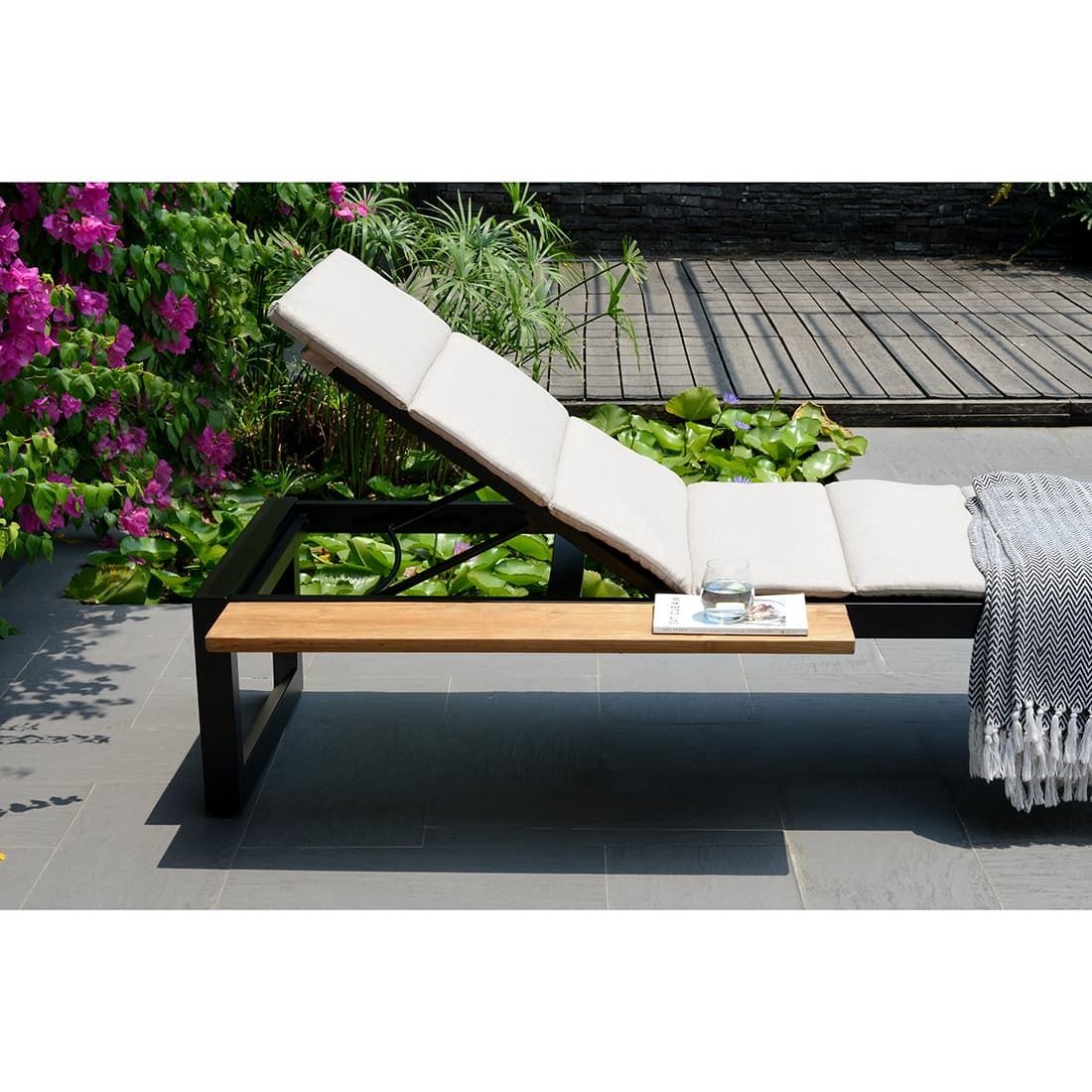 LifestyleGarden Jimmy Gartenliege verstellbar Aluminium/Olefin