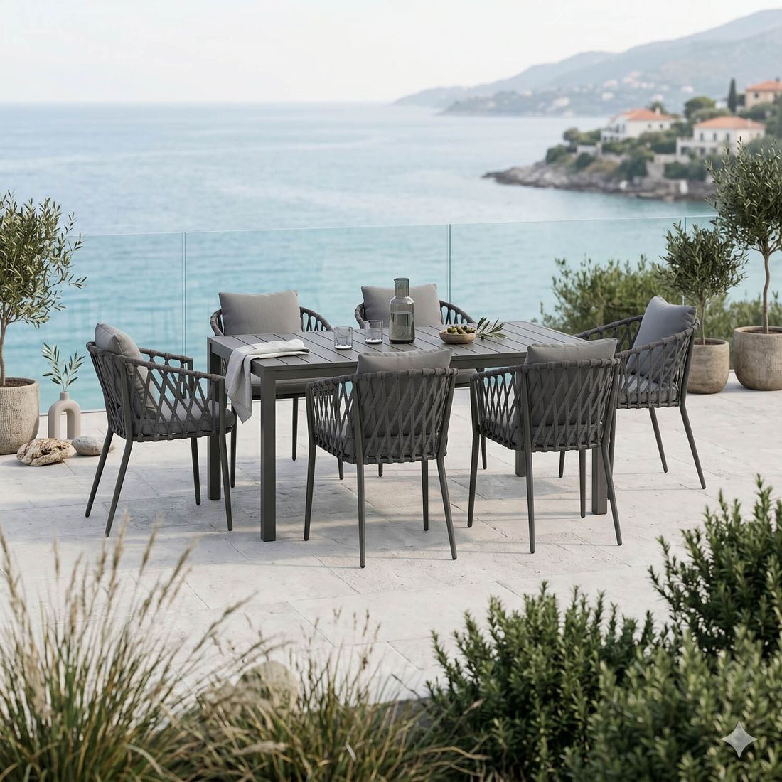 LC Garden Sunrepo Gartenmöbel-Set L (6 Plätze) mit OUTLIV. Tisch 155x90cm