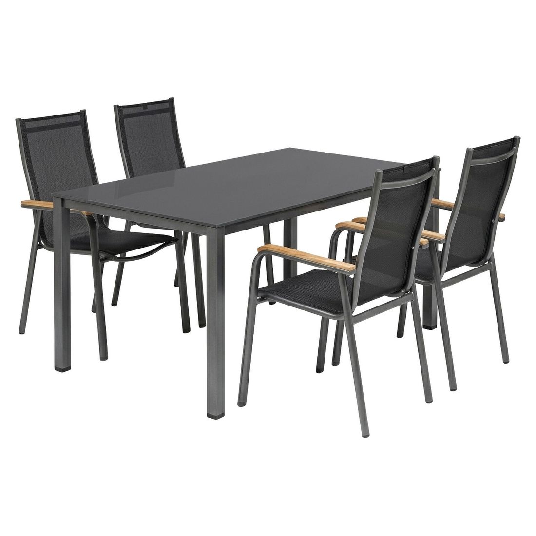 Kettler Cirrus Gartenmöbel-Set M (4 Plätze) Tisch 160x95cm