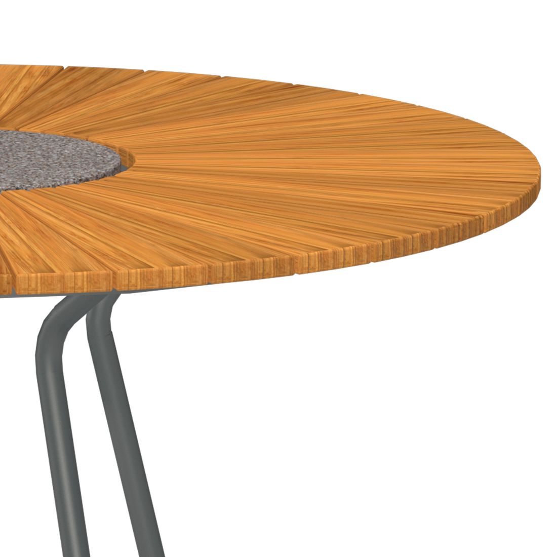 HOUE Circle Gartentisch Aluminium/Bambus