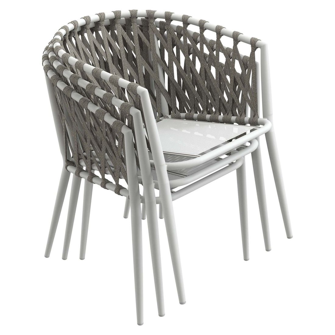 LC Garden Sunrepo Stapelsessel Aluminium mit Sitz- und Rückenkissen