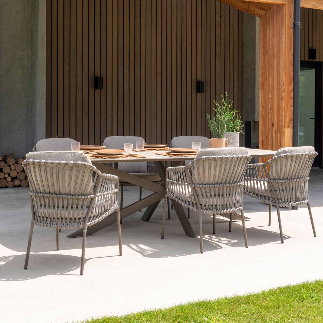 4Seasons Prado Gartentisch 240x105cm Edelstahl/Keramik