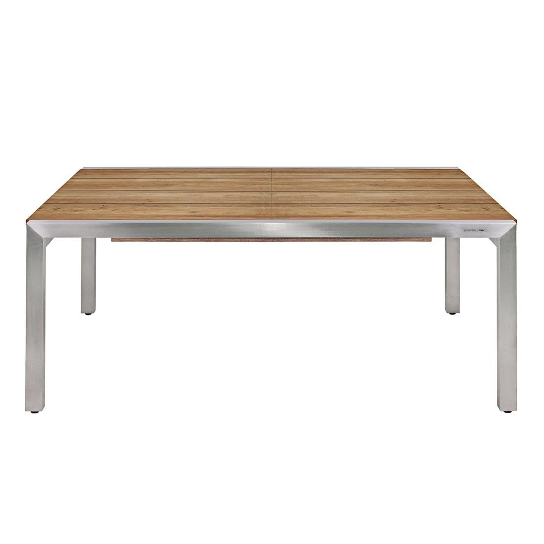 Zebra Kubex Ausziehtisch 170/280x90 cm Edelstahl/Teak Recycelt