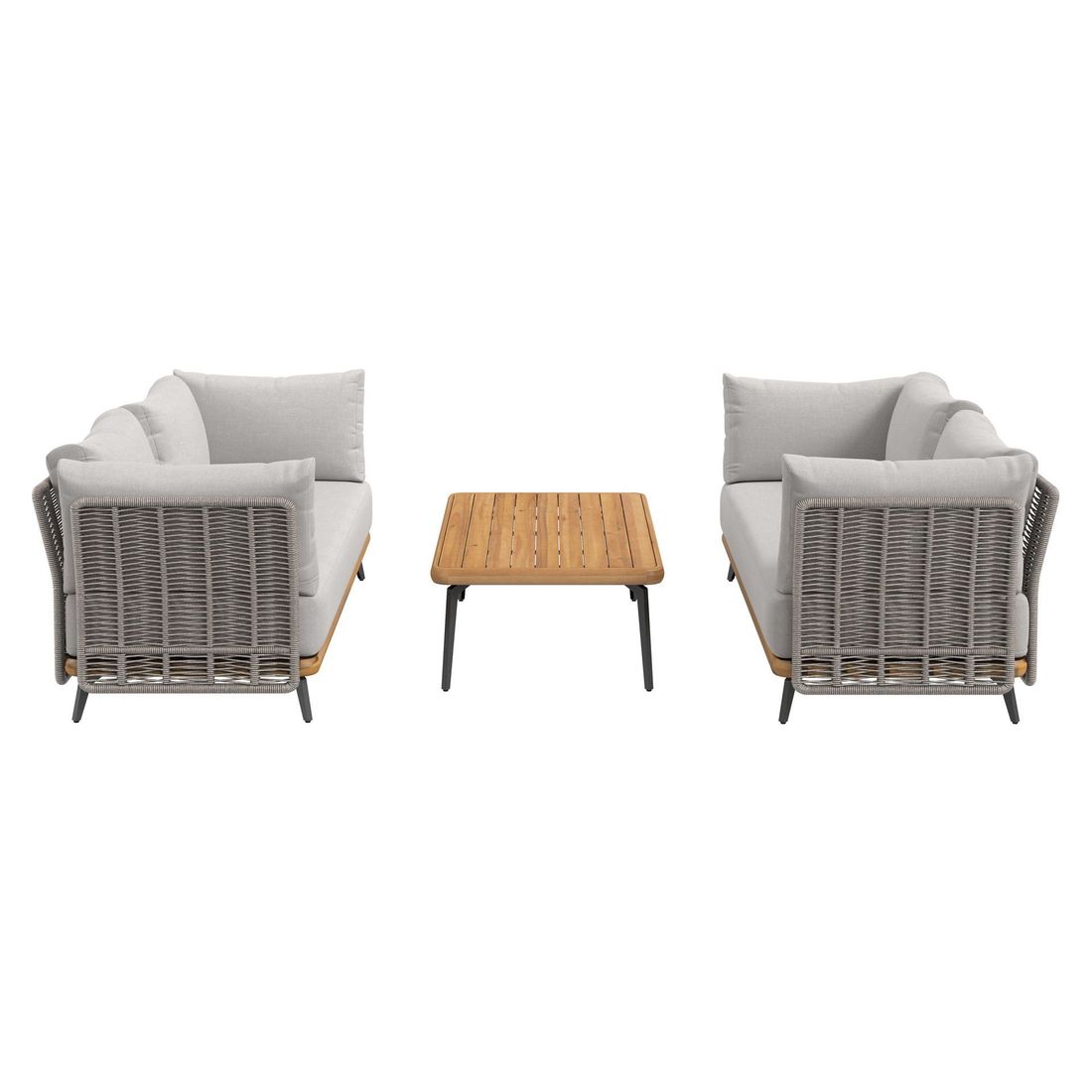OUTLIV. Ava Loungeset inkl. Loungetisch Akazie/Rope/Polyester