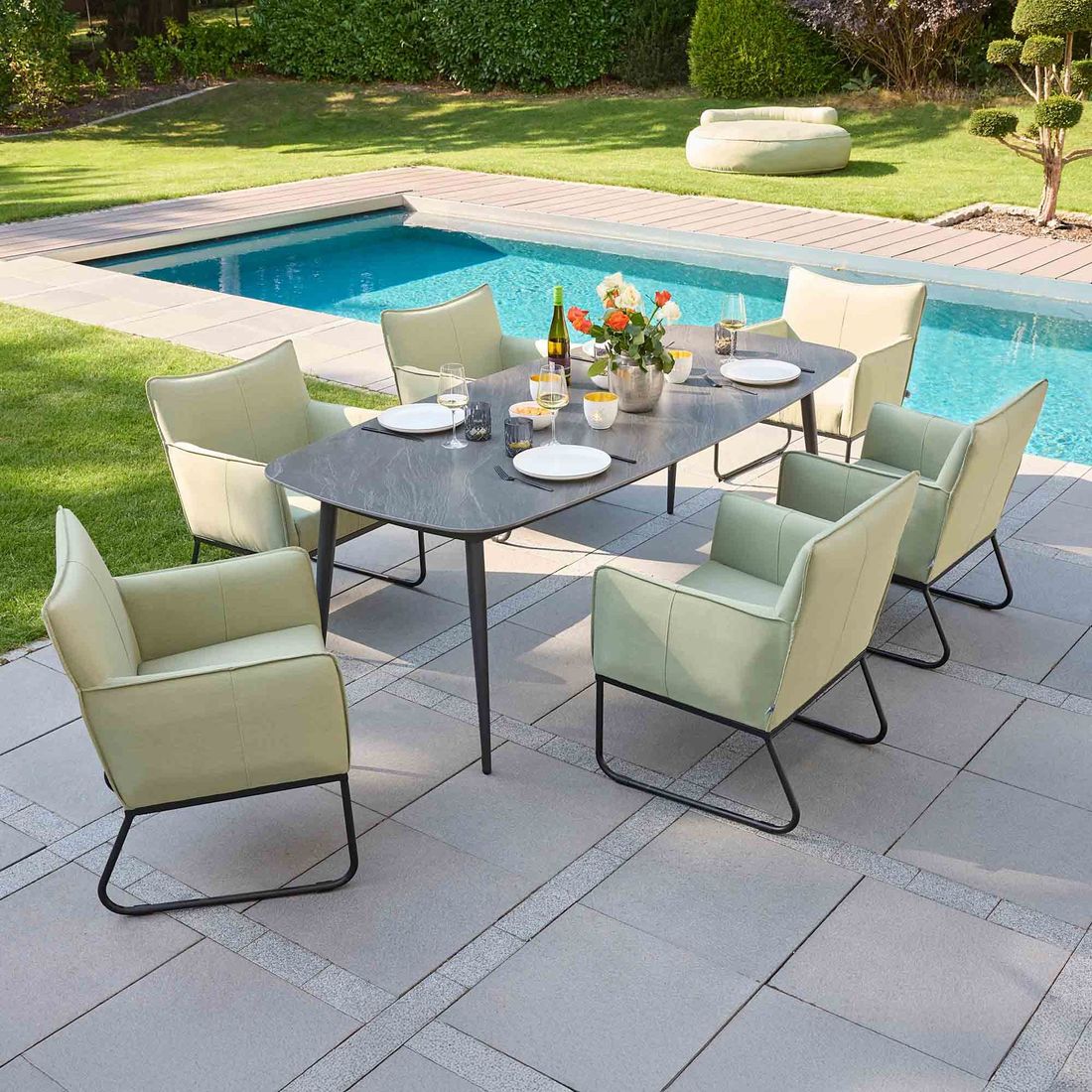 LC Garden Loma Gartenmöbel-Set L (6 Plätze) Tisch 220x100cm