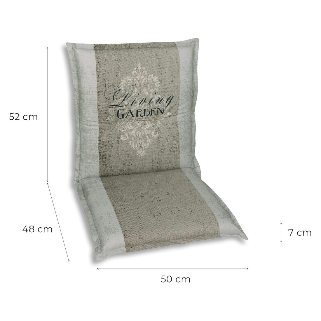 GO-DE Gartenstuhlauflage Niedriglehner 50x100cm Polyester