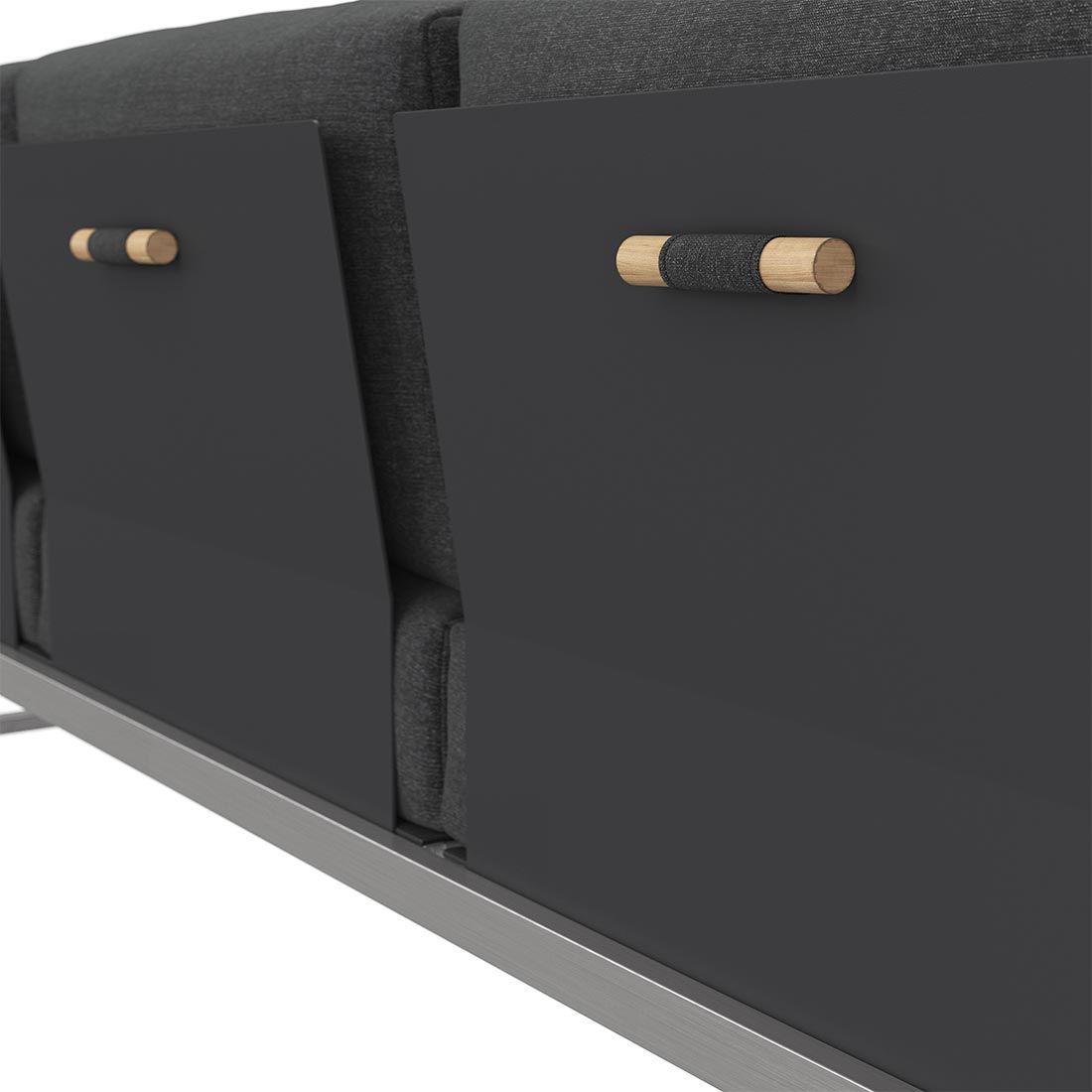 OUTLIV. Capri Gartenloungesofa verstellbar Edelstahl/Polyester