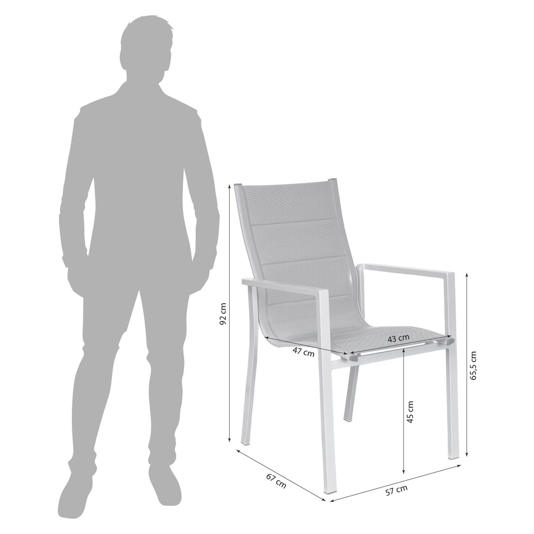 LC Garden Unicamo Stapelsessel Aluminium/Textilene