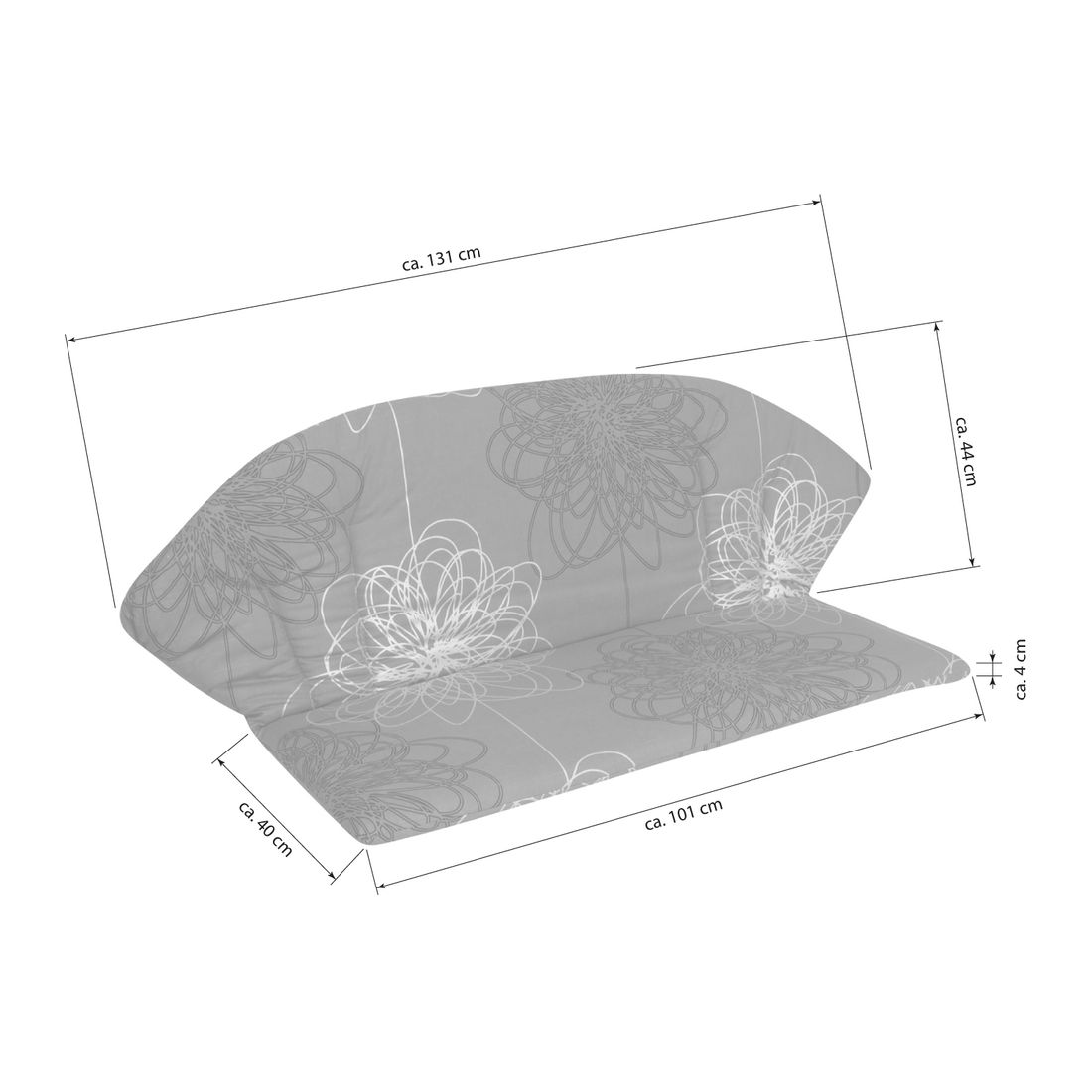 KETTtex Elegance Bankauflage 84x101/131cm Baumwolle