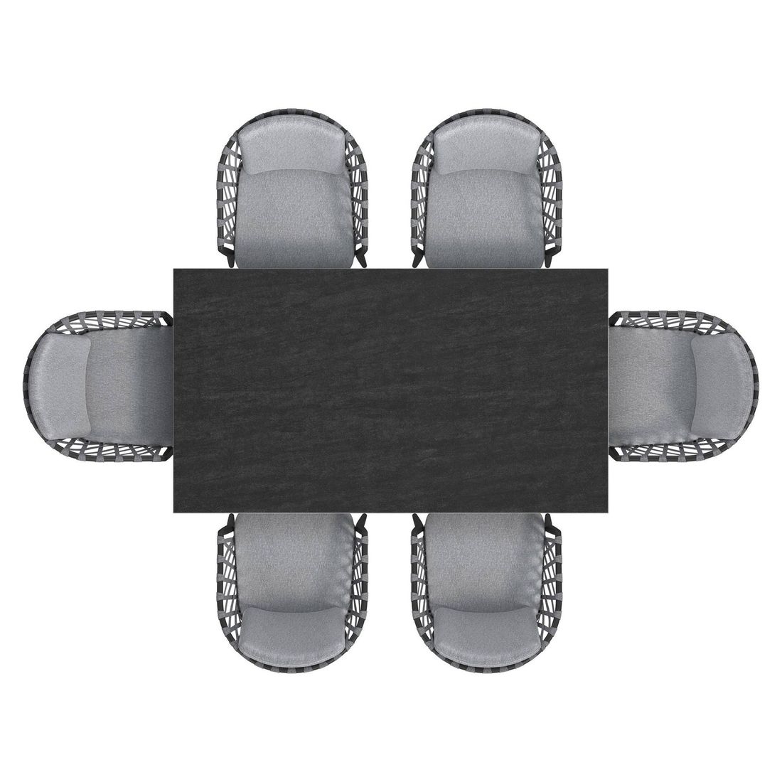 OUTLIV. Cairns Gartenmöbel-Set L (6 Plätze) Tisch 160x90cm