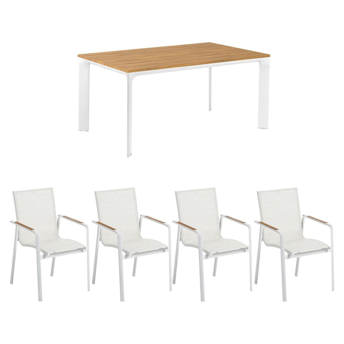 Kettler Diamond Gartenmöbel-Set M (4 Plätze) Tisch 160x95cm