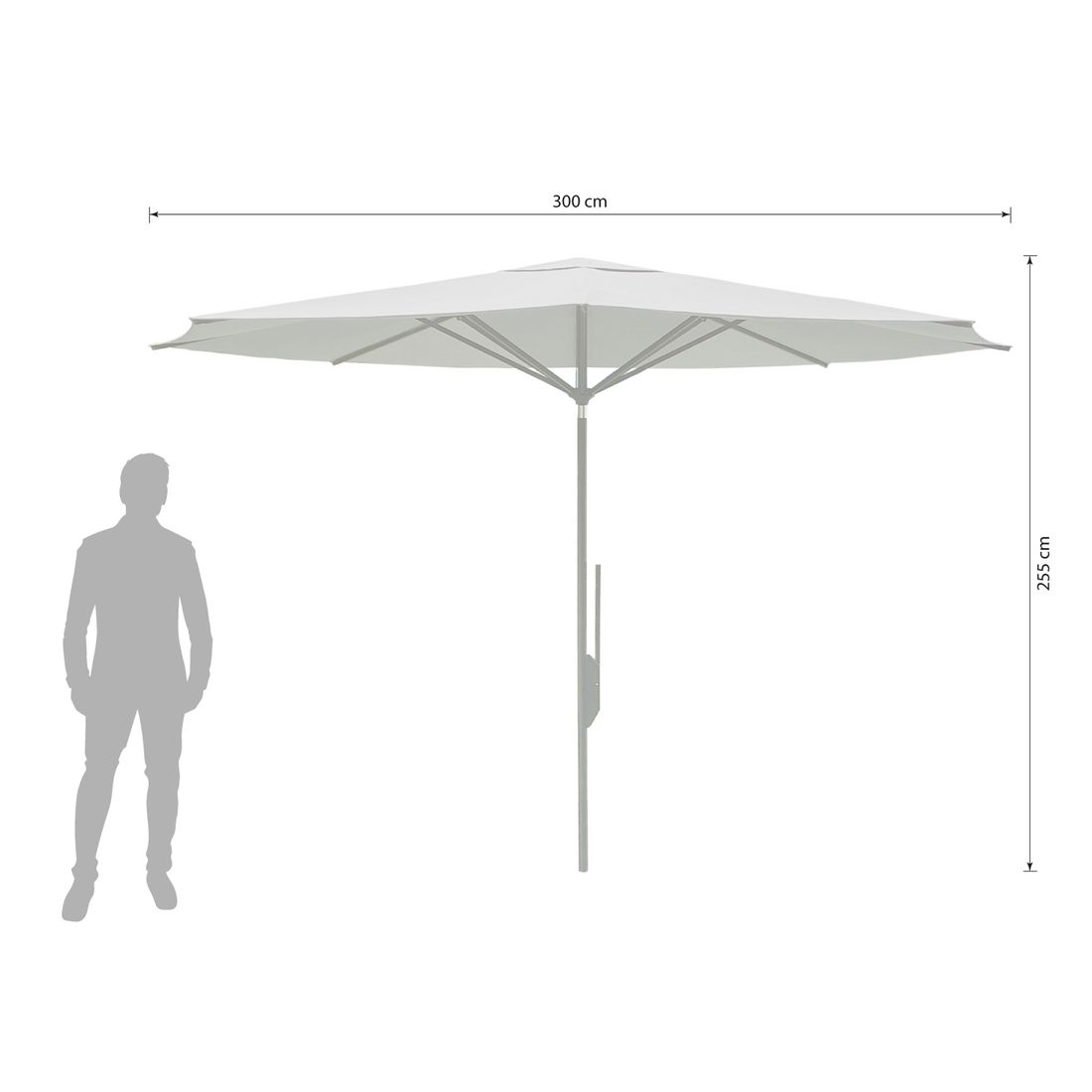 LiRo Föhr Mittelstockschirm Ø300cm