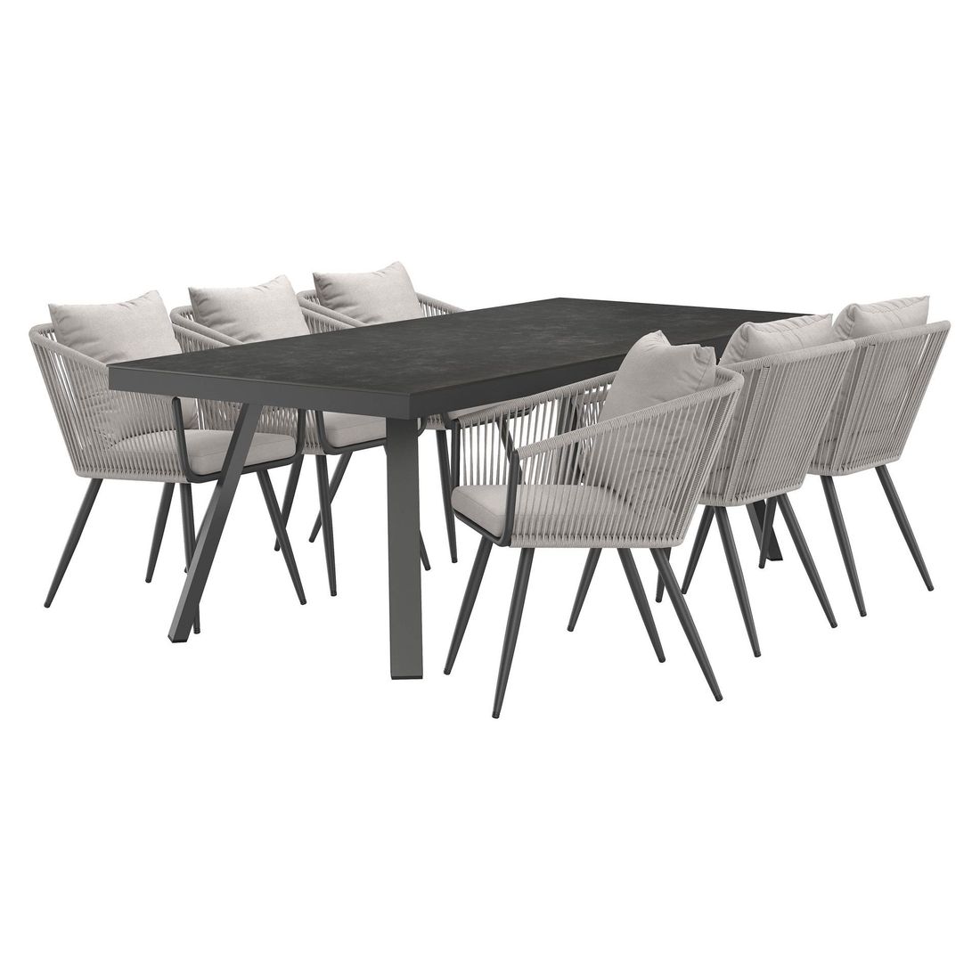 OUTLIV. Alex Gartenmöbel-Set L (6 Plätze) Tisch 220x100cm