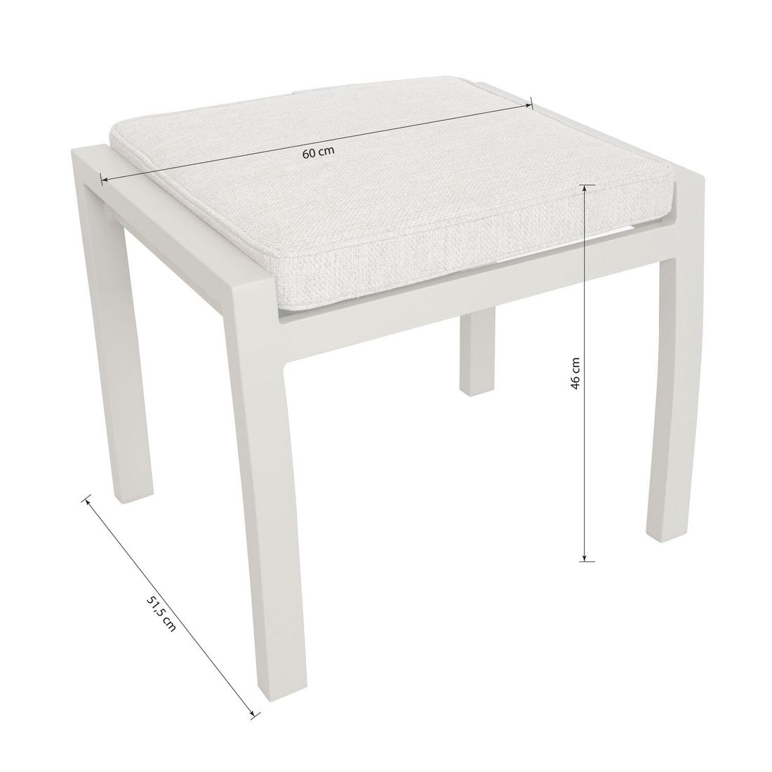 LC Garden Bondino Gartenhocker Aluminium mit Sitzkissen