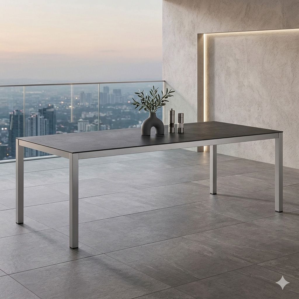 OUTLIV. Gartentisch 220x100cm Aluminium/HPL
