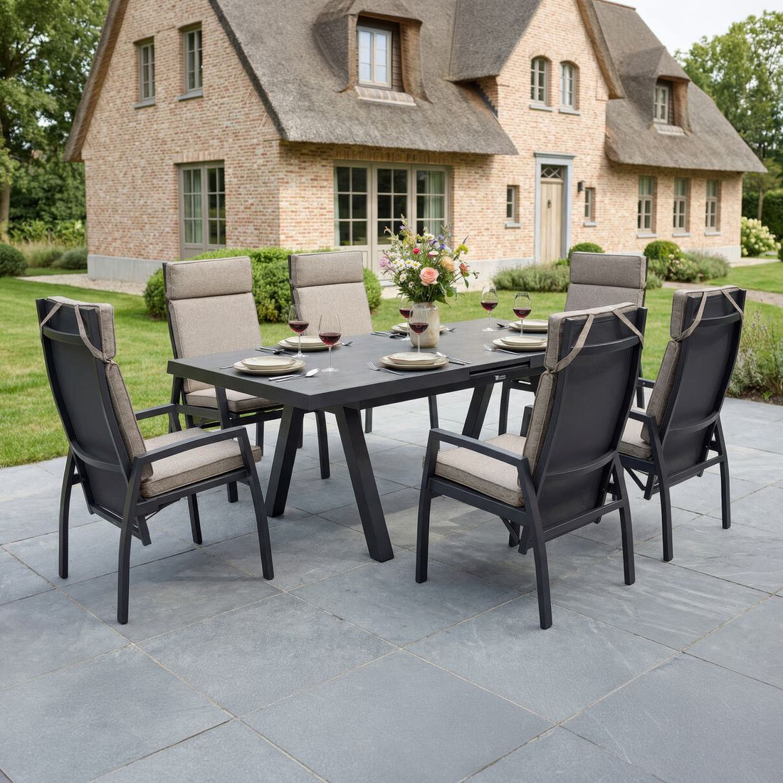 LC Garden Avena Gartenmöbel-Set L (6 Plätze) Tisch 160/210x100cm