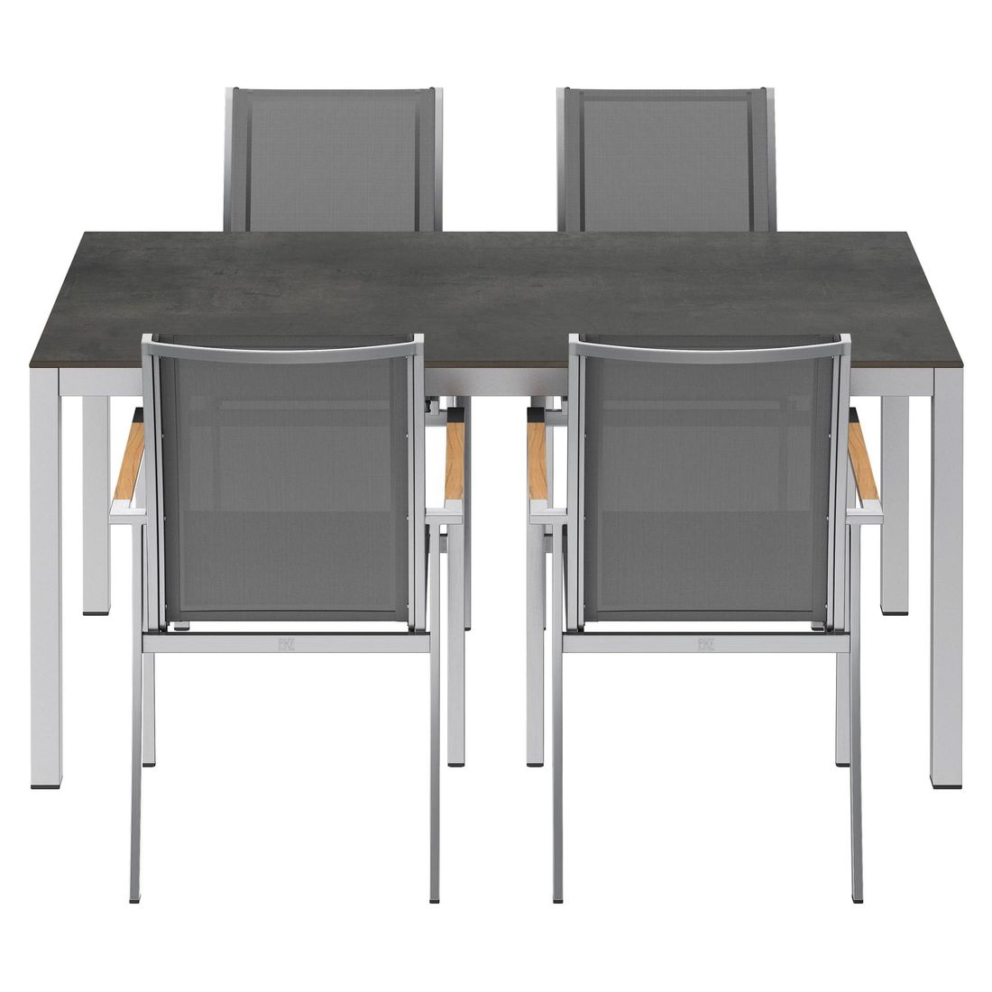 OUTLIV. Oviedo Gartenmöbel-Set M (4 Plätze) Tisch 160x90cm