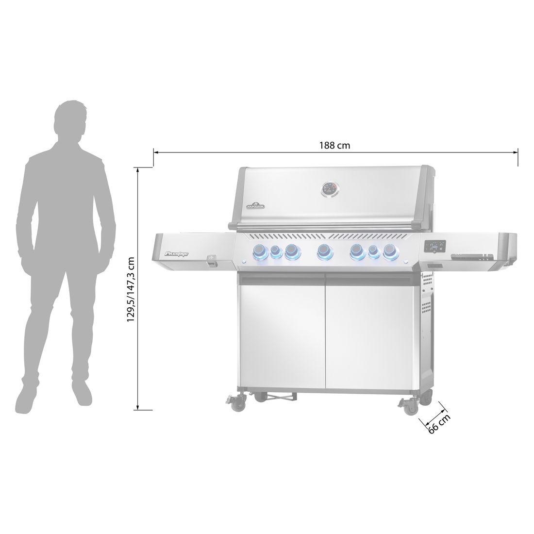 Napoleon Prestige 665 Connected Gasgrill mit Edelstahl-Rosten