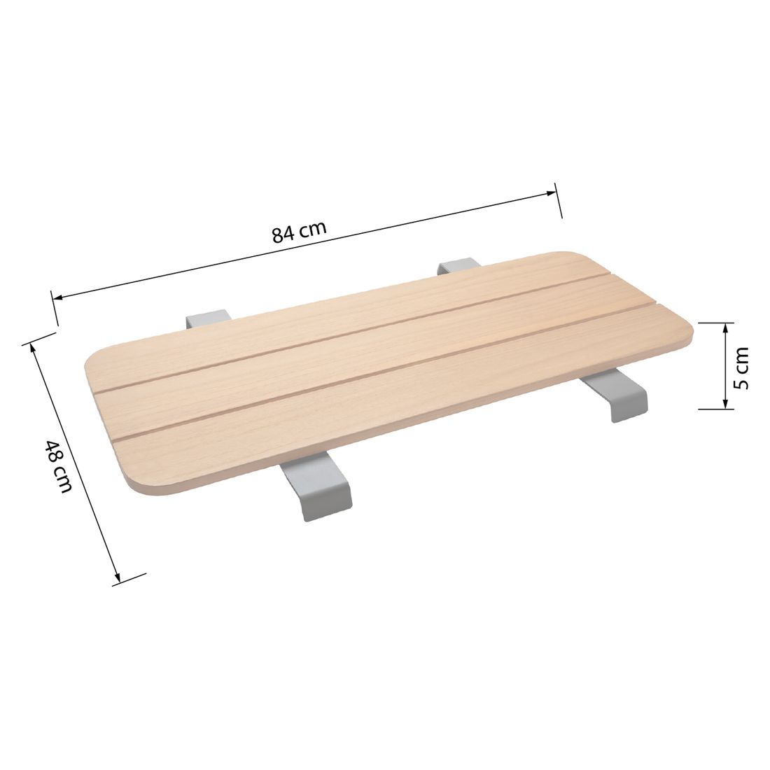 Stern Enya Verbindungstisch 84x48cm Edelstahl/Teak