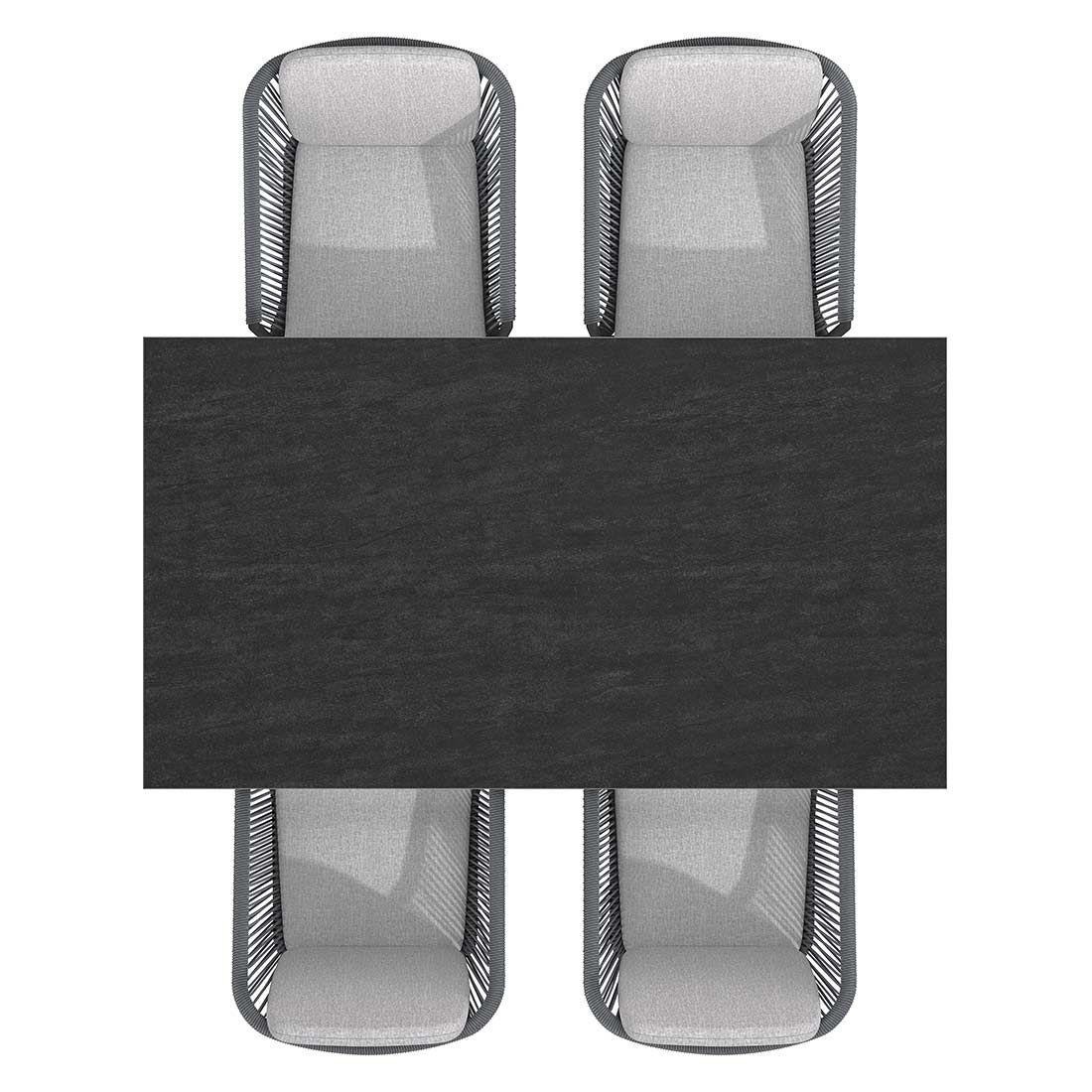 OUTLIV. Ohio Gartenmöbel-Set M (4 Plätze) Tisch 160x90cm