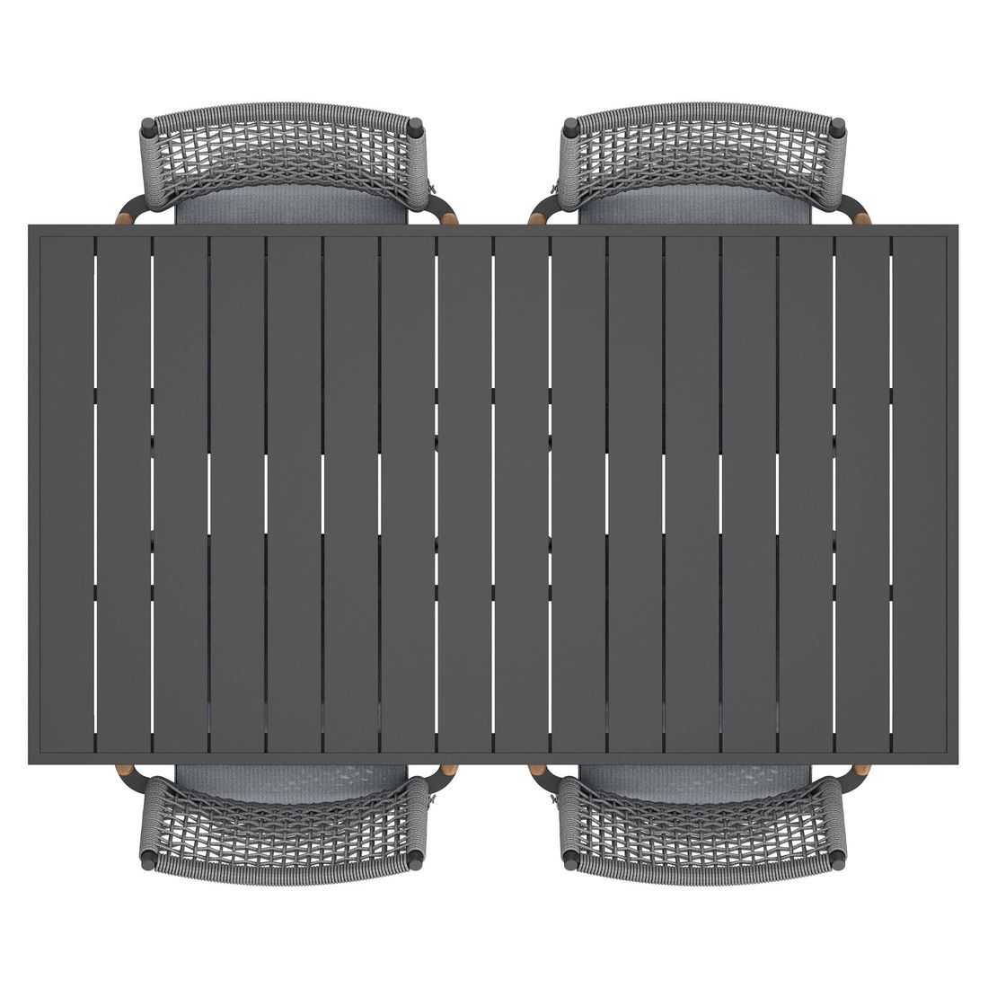 OUTLIV. Aruba Gartenmöbel-Set M (4 Plätze) Tisch 155x90cm