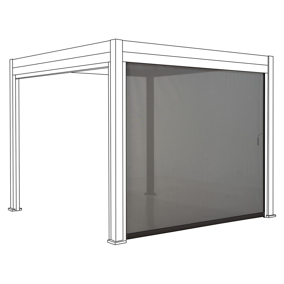 OUTLIV. Mira Seitenrollo 300cm Aluminium/Textilene