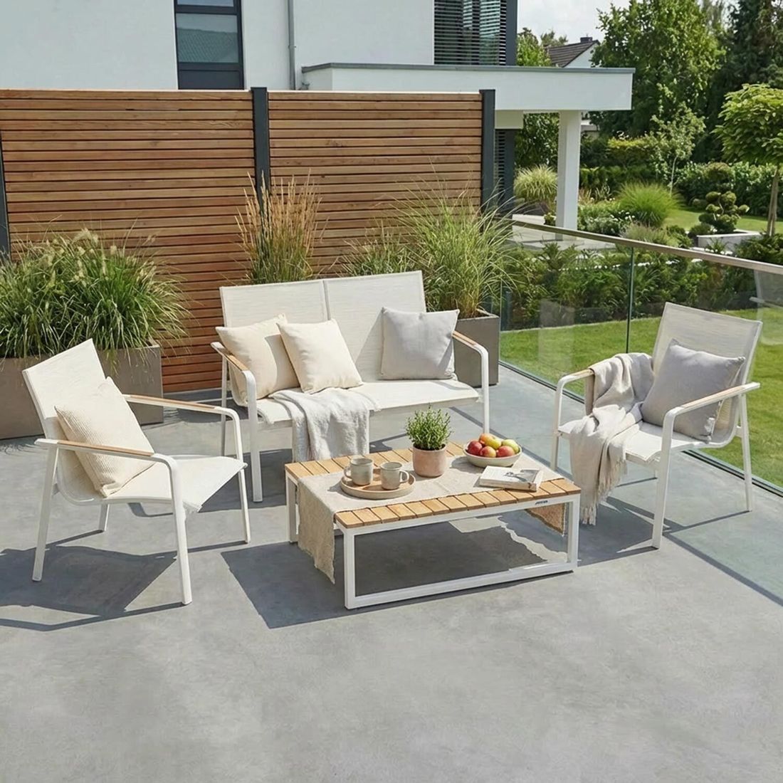 Kettler Diamond Loungeset inkl. Loungetisch Aluminium/Outdoorgewebe