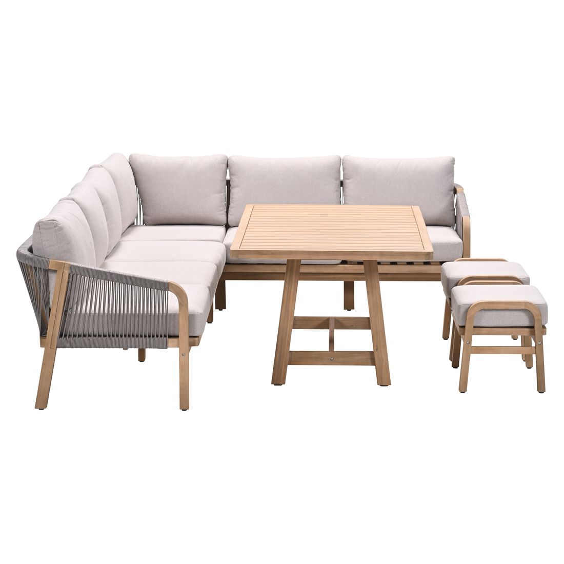 Garden Impressions Santos Dininglounge Tisch 150x90cm Akazie/Rope/Polyester